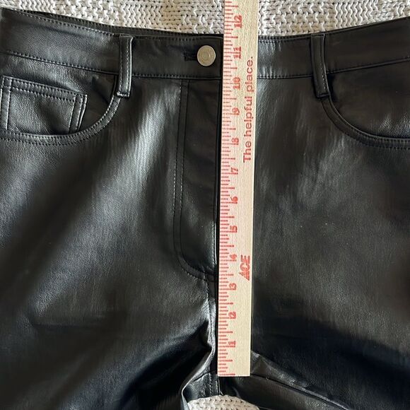 Wilfred The Melina™ High-rise Pant Sz 8 Black Straight Leg Vegan Leather - Picture 9 of 12